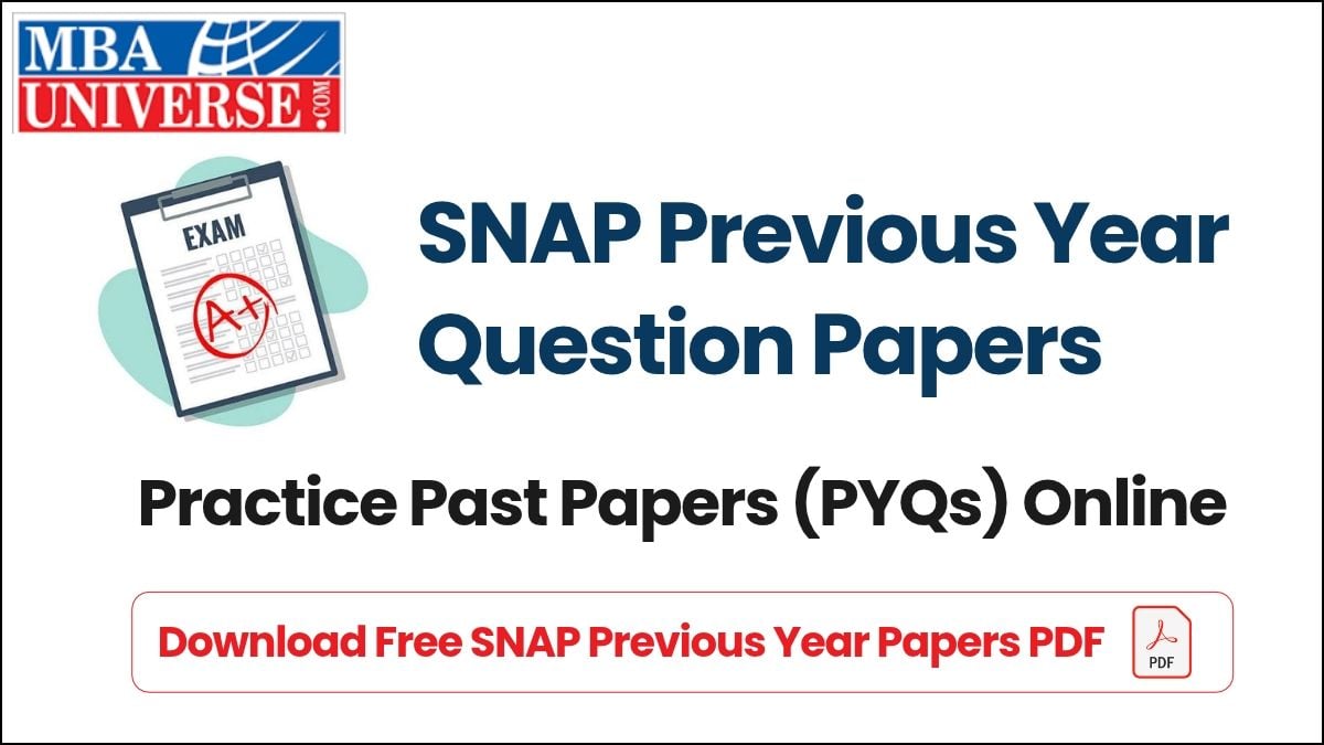Download Free SNAP Previous Year Papers PDF