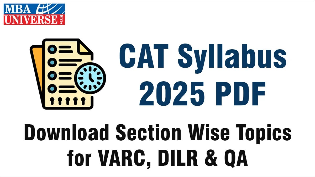 cat syllabus 2025 pdf with section wise topics for varc dilr and quantitative aptitude including reading comprehension parajumbles algebra and geometry