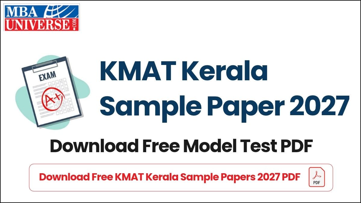 KMAT Kerala Sample Paper 2027: Download Free Model Test PDF
