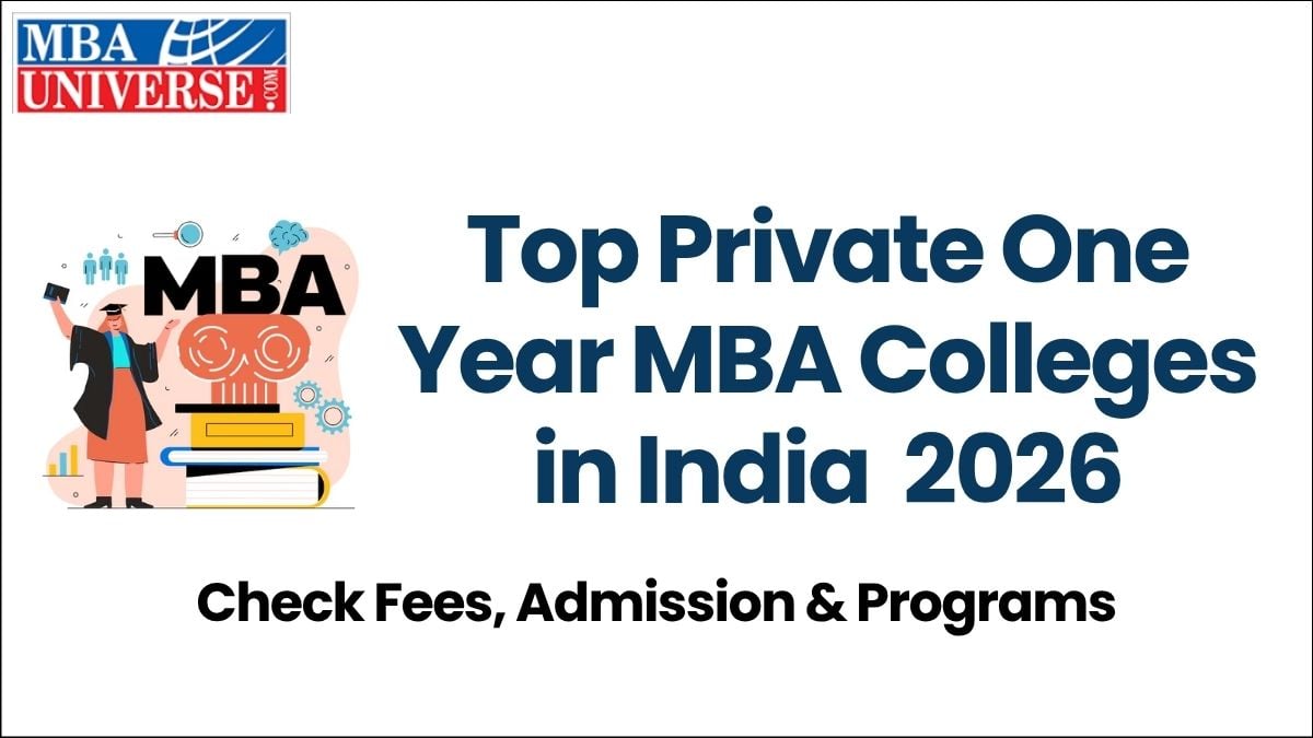 Top Private One Year MBA Colleges in India 2026