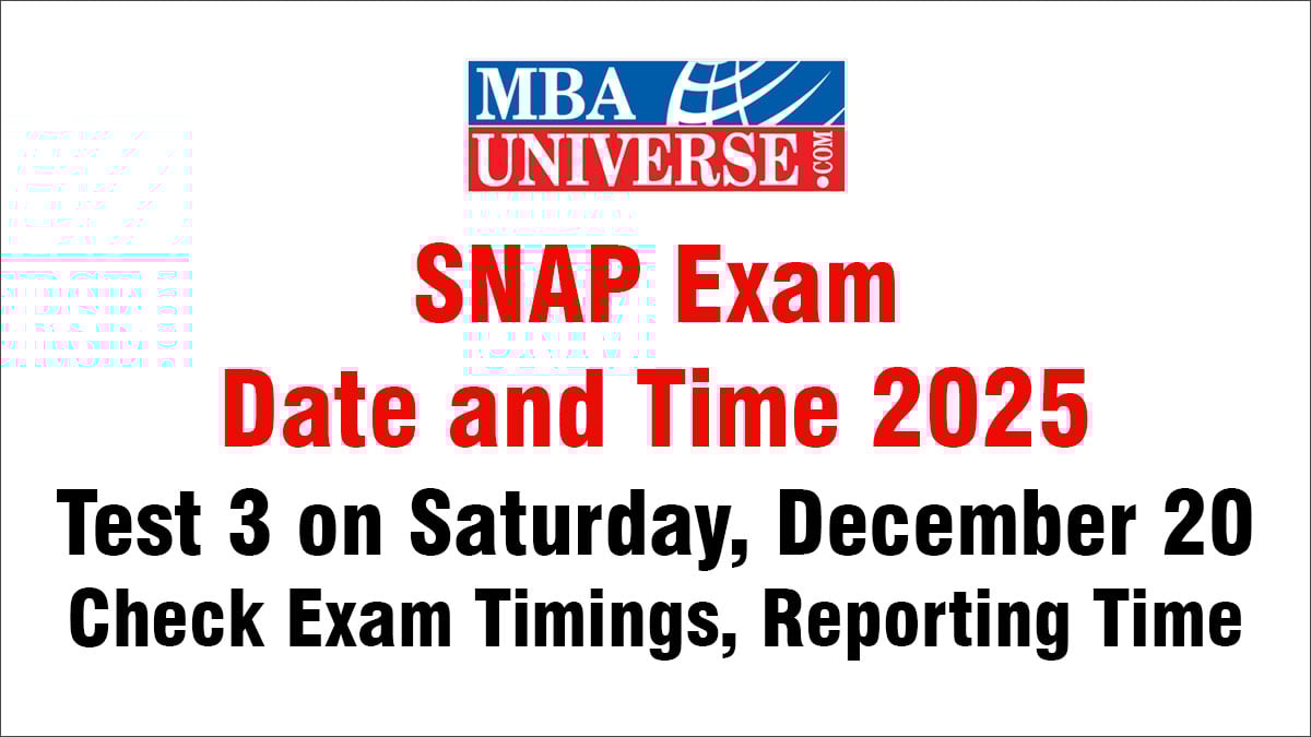 SNAP Exam Date and Time 2025