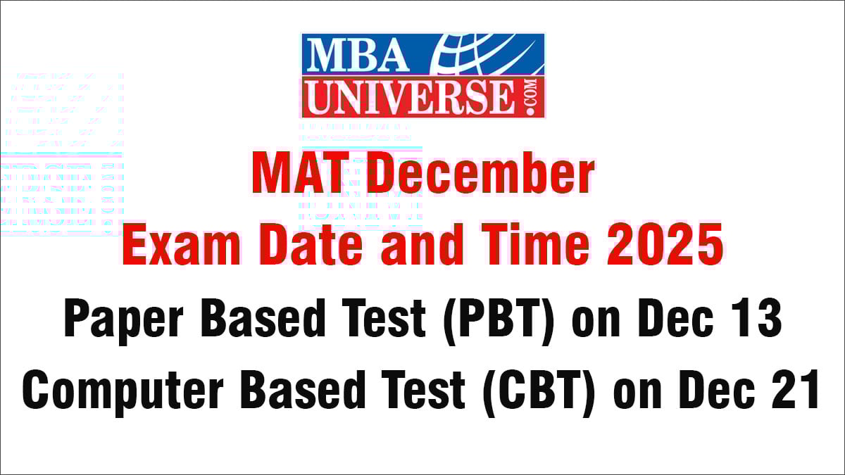 MAT December Exam Date and Time 2025