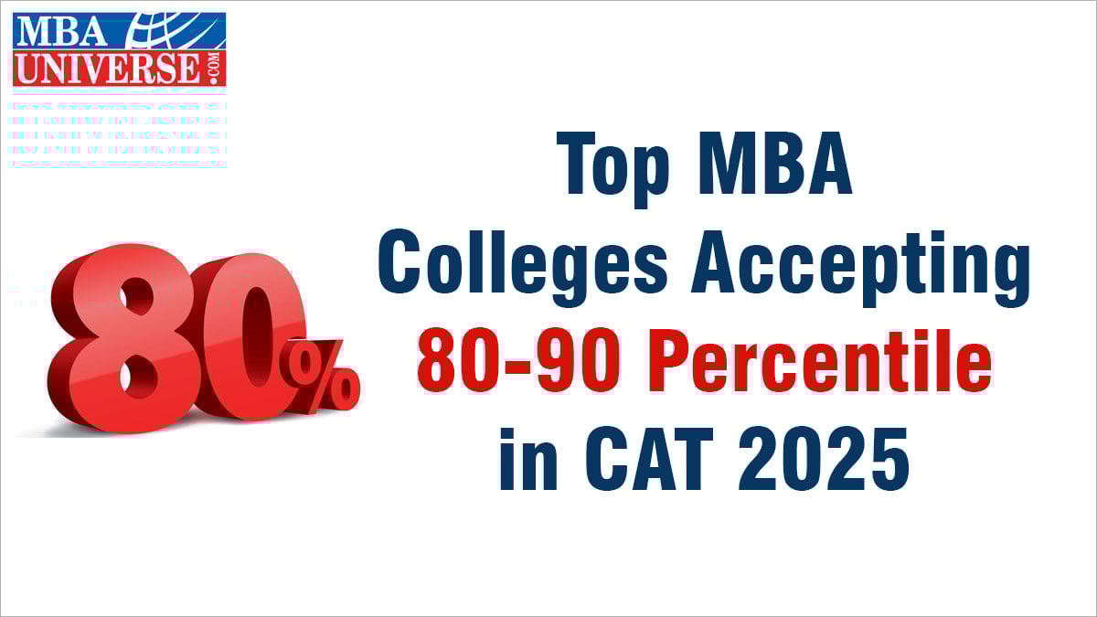 Top MBA Colleges Accepting 80-90 Percentile in CAT 2025