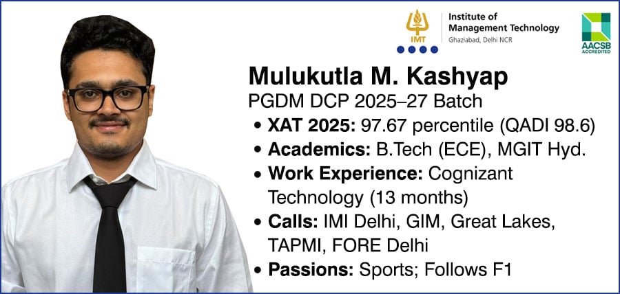 Mulukutla M. Kashyap – IMT Ghaziabad PGDM DCP 2025–27 Batch