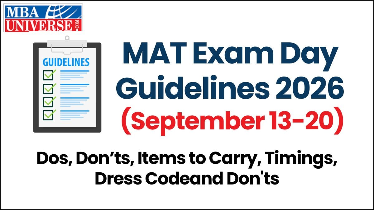 MAT 2026 Exam Day Guidelines