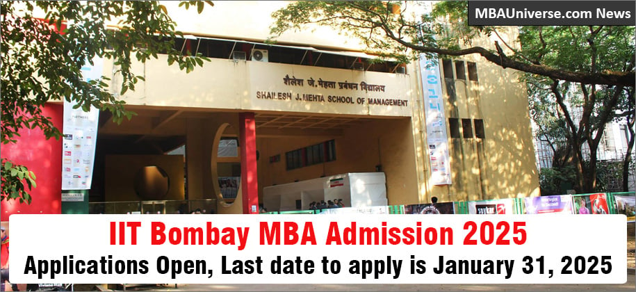 IIT Bombay MBA Admission 2025: Applications Open, Last date to apply is January 31, 2025