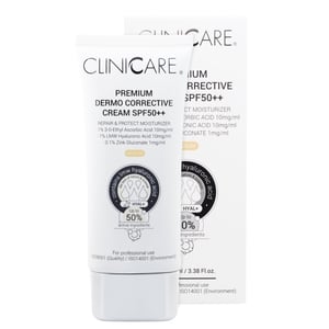 Clinicare Dermo Corrective veido kremas SPF50++ su spalva 100ml