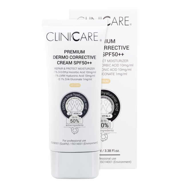 Clinicare Dermo Corrective veido kremas SPF50++ su spalva 100ml
