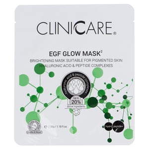Clinicare GLOW lakštinė veido kaukė 1vnt