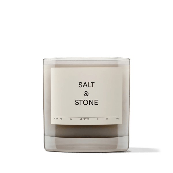 Salt & Stone prabangi ir kvapni žvakė Santal Vetiver, 240 g