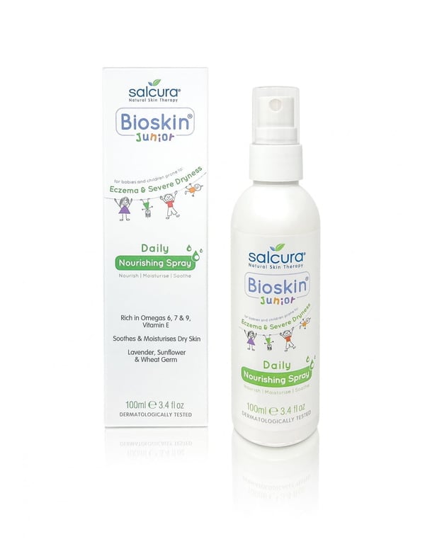 Salcura Bioskin Junior Daily Nourishing Spray purškiama maitinamoji priemonė probleminei vaikų odai, 100ml