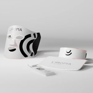 LIROMA LED terapinė raudonos šviesos ir artimų infraraudonųjų spindulių veido, kaklo ir dekoltė zonos kaukė