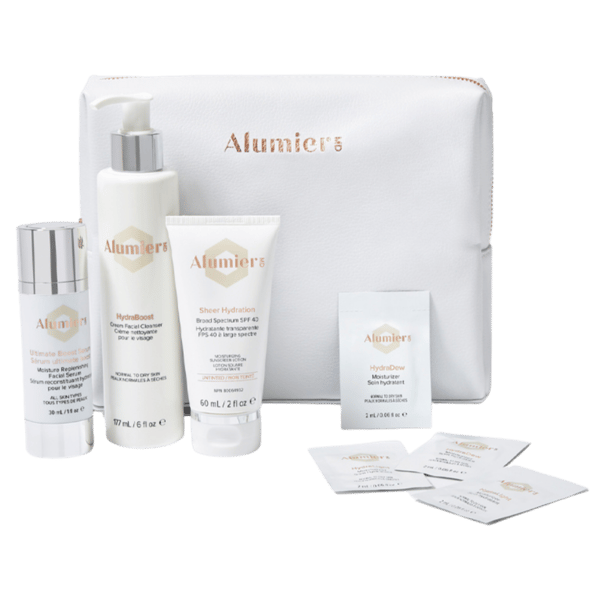 ALUMIER (ESSENTIALS KIT) SAUSOS, Į JAUTRUMĄ LINKUSIOS ODOS PRIEŽIŪROS RINKINYS