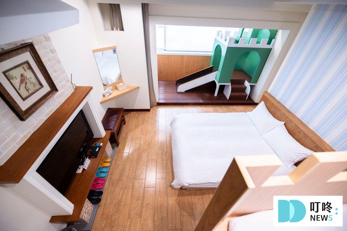 澎湖樂天旅店的親子四人房內裝十分溫馨可愛
