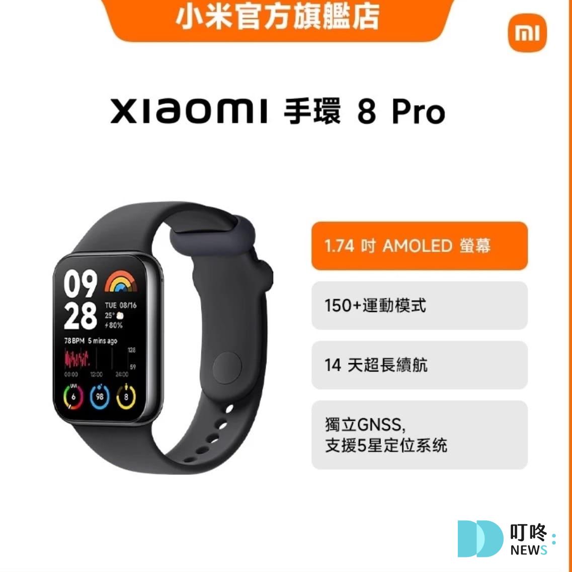 3. Xiaomi 小米手環 8 Pro $1,695