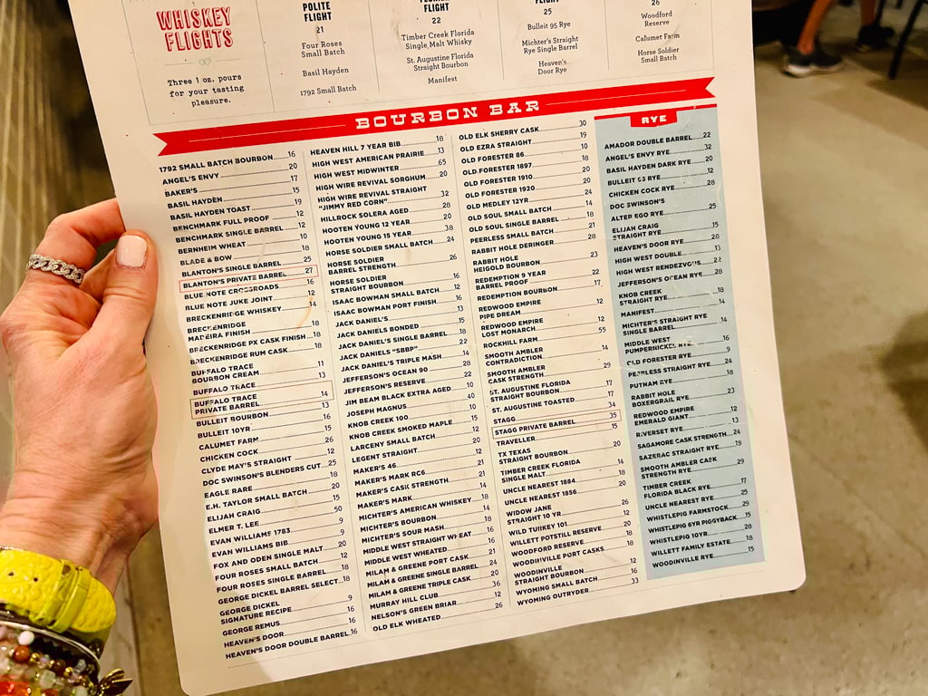 Polite Pig - Bourbon Bar Menu