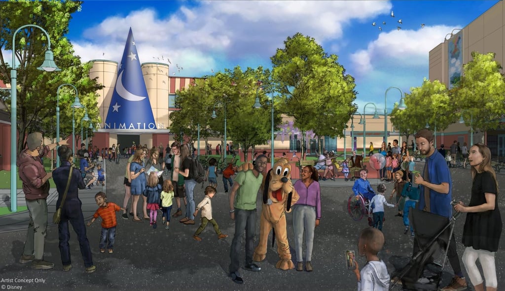 Disney Animation - Hollywood Studios Concept Art Courtyard