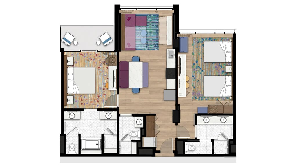 Two Bedroom Floor Plan