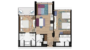 Two Bedroom Floor Plan