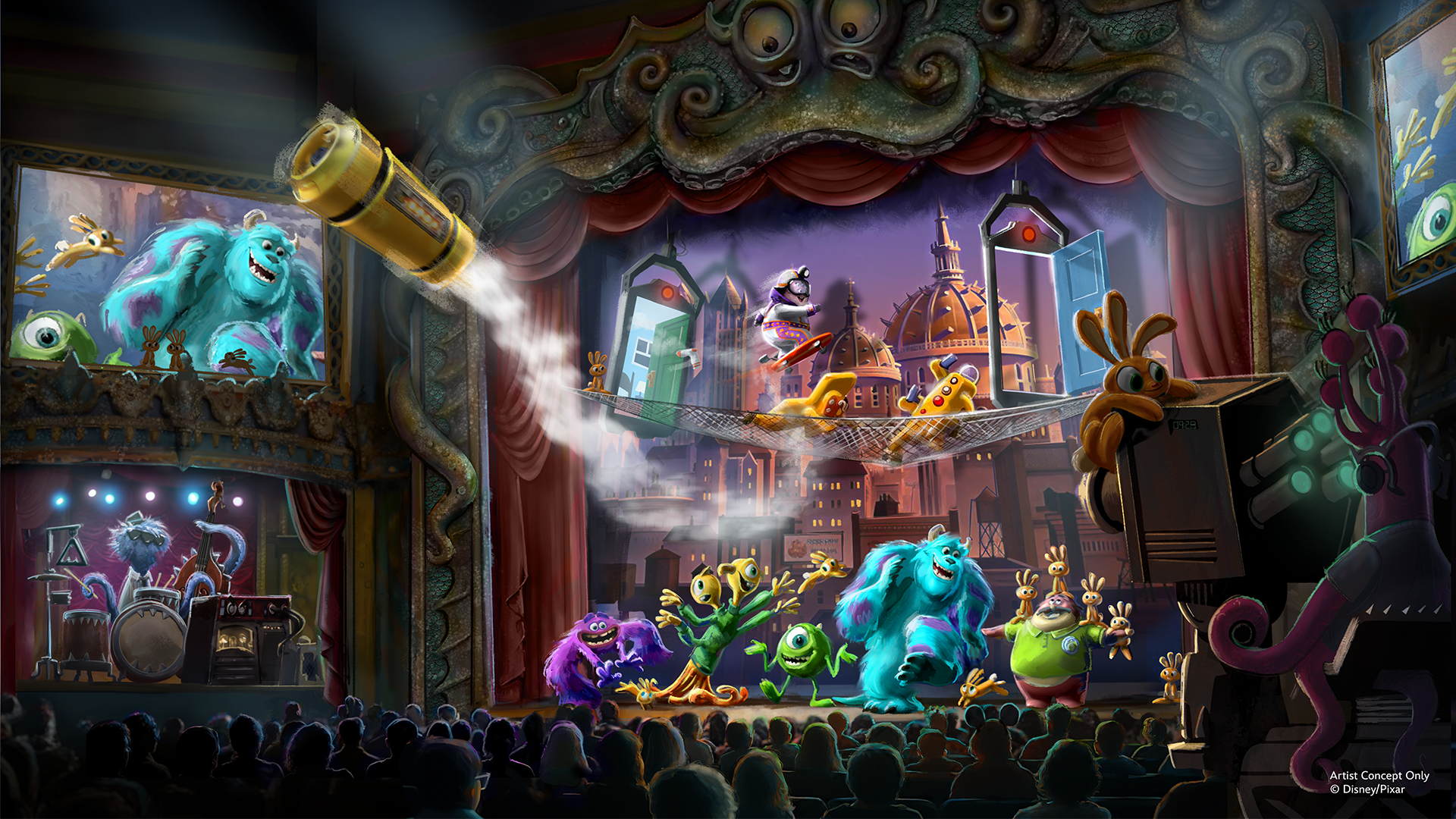 Disney World Glob Theater Monstropolis