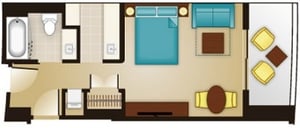 Bay Lake Tower Deluxe Studio Villa Floor Plan