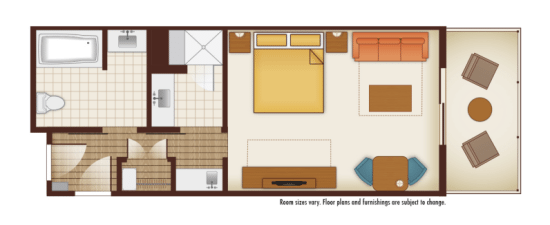 Polynesian Deluxe Studio Villa Floor Plan