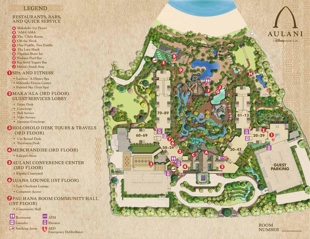 Aulani Resort Map