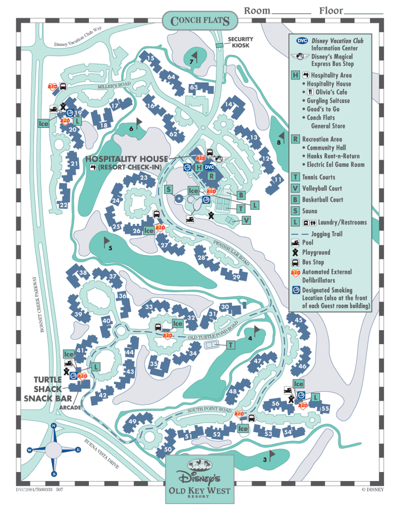 Disney's Old Key West Resort Map