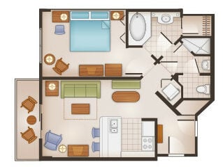Disney's Saratoga Springs Resort 1-Bedroom Villa