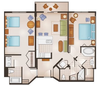 Disney's Saratoga Springs Resort 2-Bedroom Villa