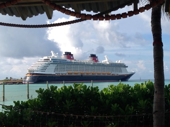 Our view of the ship from Castaway Cay