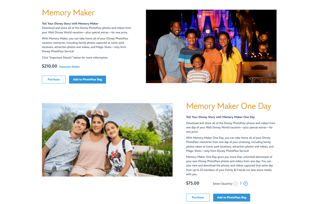 Disney Photopass Pricing