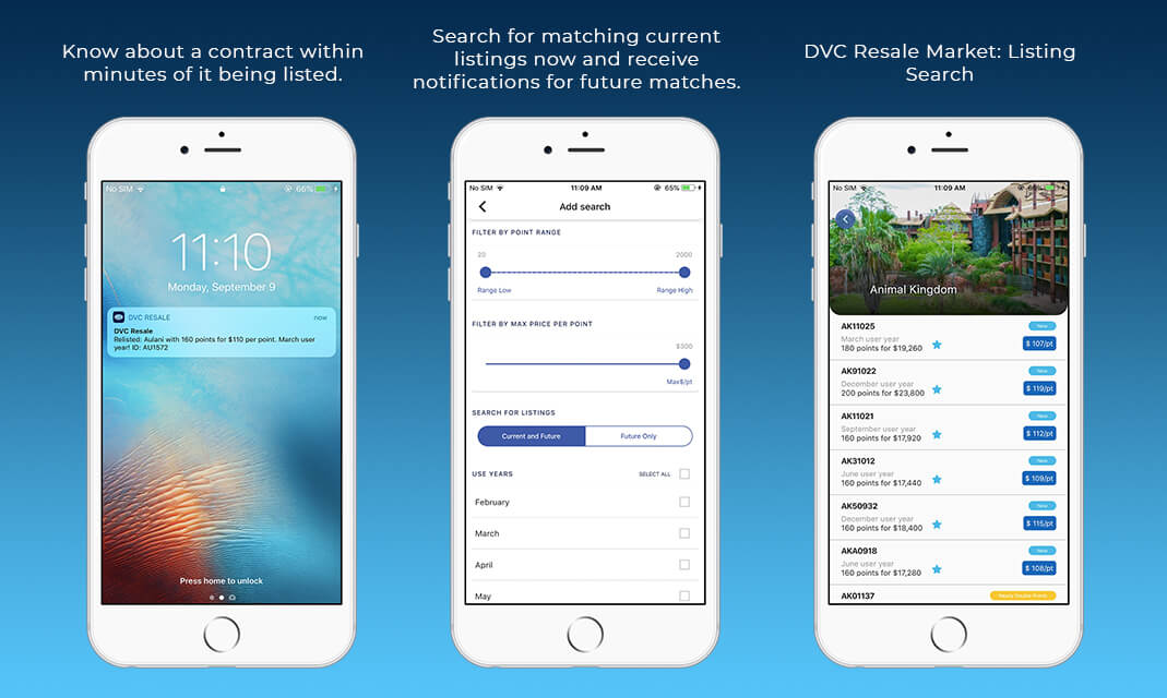 DVC Resale Market App Generation 3 with Listing Search