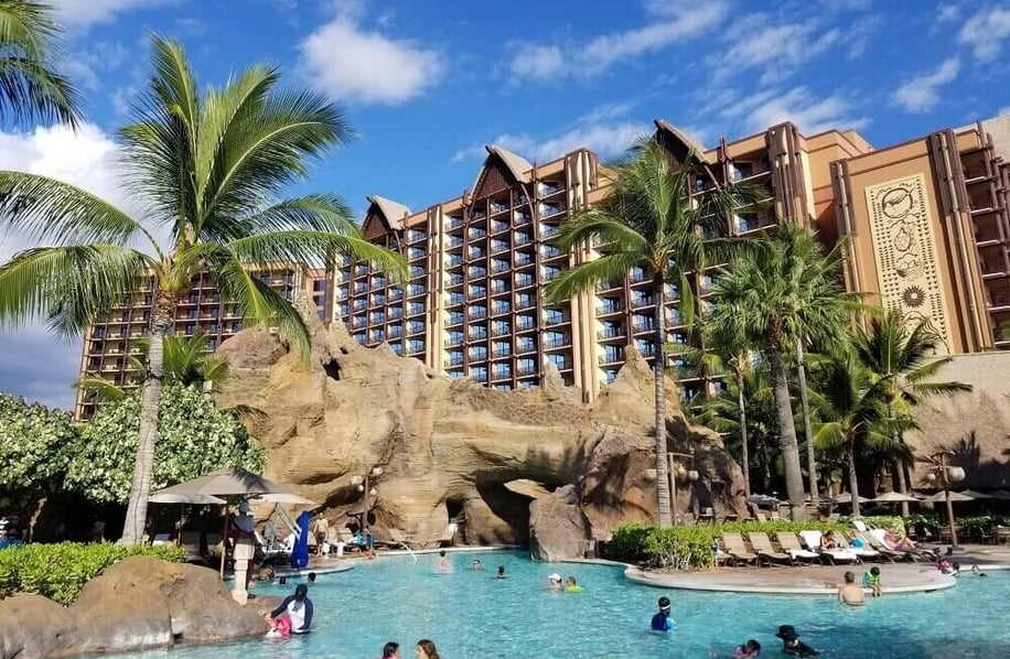Aulani DVC resort exterior and pool area