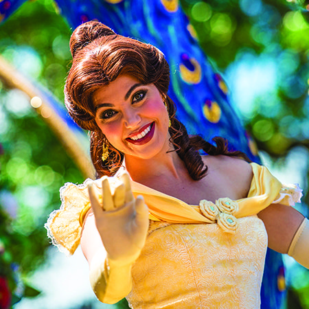 Princess Belle waves at Walt Disney World