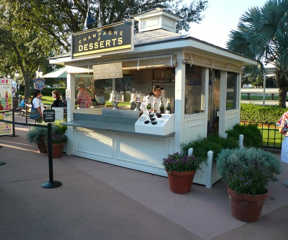 Food and Wine Festival Booth Champagne and Desserts