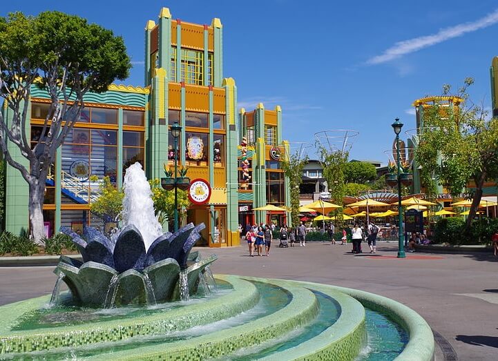 Fountain at downtown disneyland