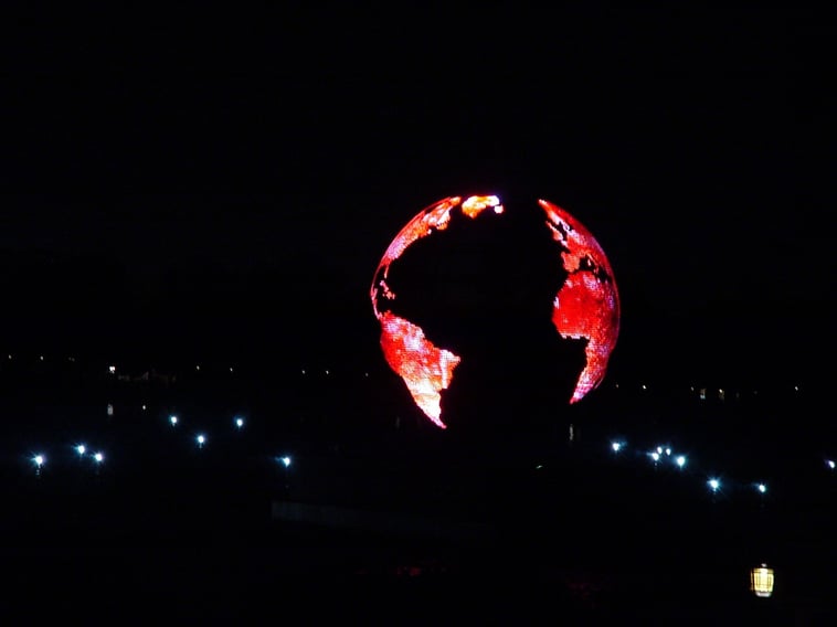 Epcot IllumiNations reflections of earth red globe