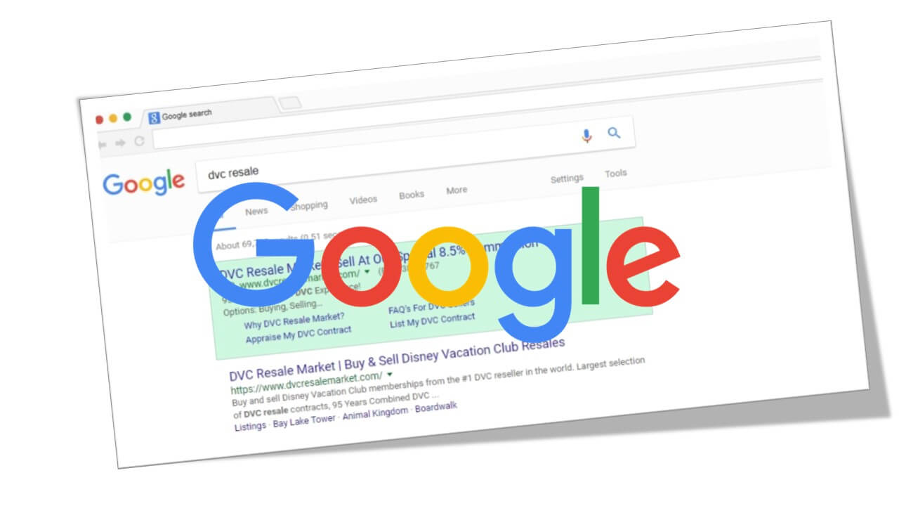 Google Search for DVC Resale