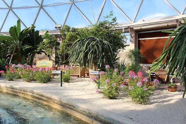 Land Pavilion at Epcot's flower garden