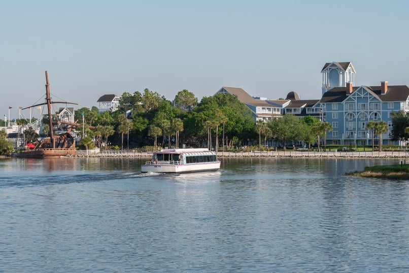 Disney's Beach Club water view and back of the resort