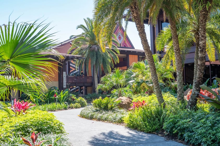 Exterior of Polynesian DVC resort in Orlando, Florida