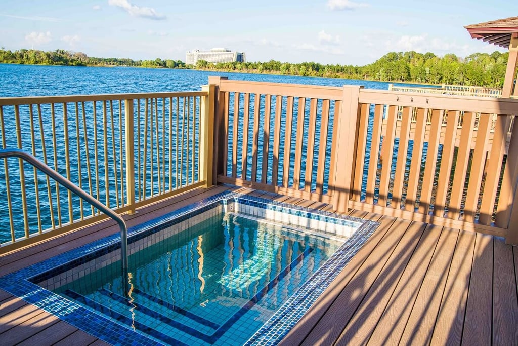 Disney Vacation Club Polynesian Village Resort's plunge pool overlooking the lake.