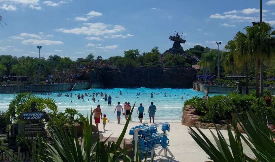 The wave pool at Typhoon Lagoon
