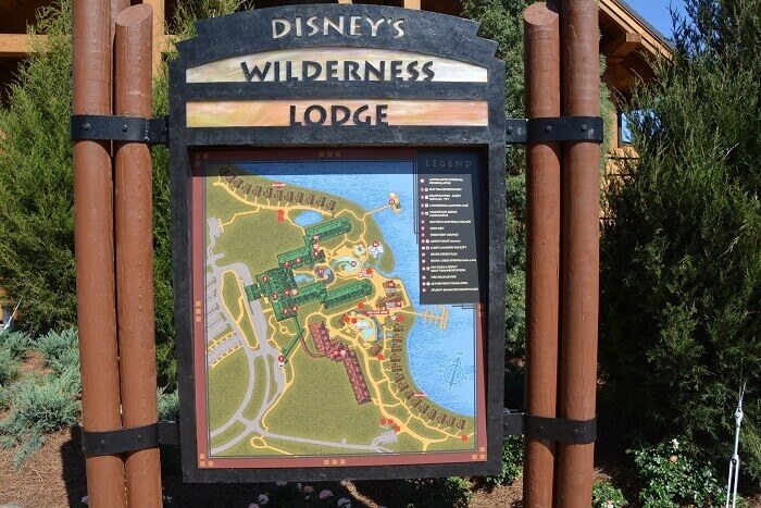 Map of Disney Vacation Club's Wilderness Lodge