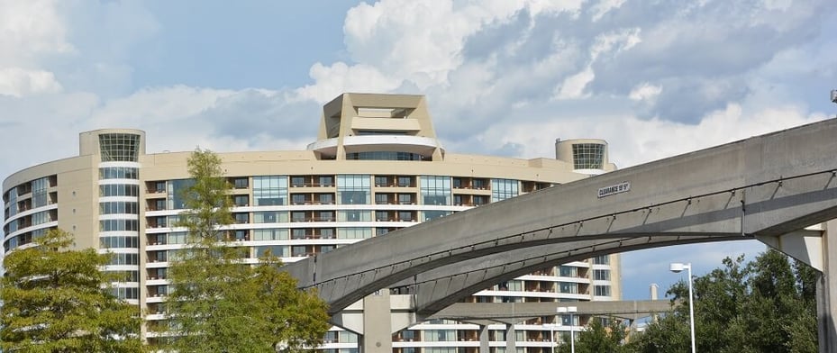View of the monorail line at Bay Lake Tower at Walt Disney World