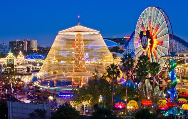 Disney's California Adventure Theme Park at night