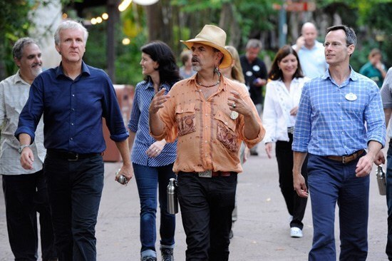 Famous Imagineer Joe Rohde walking with Cast Members at Walt Disney World