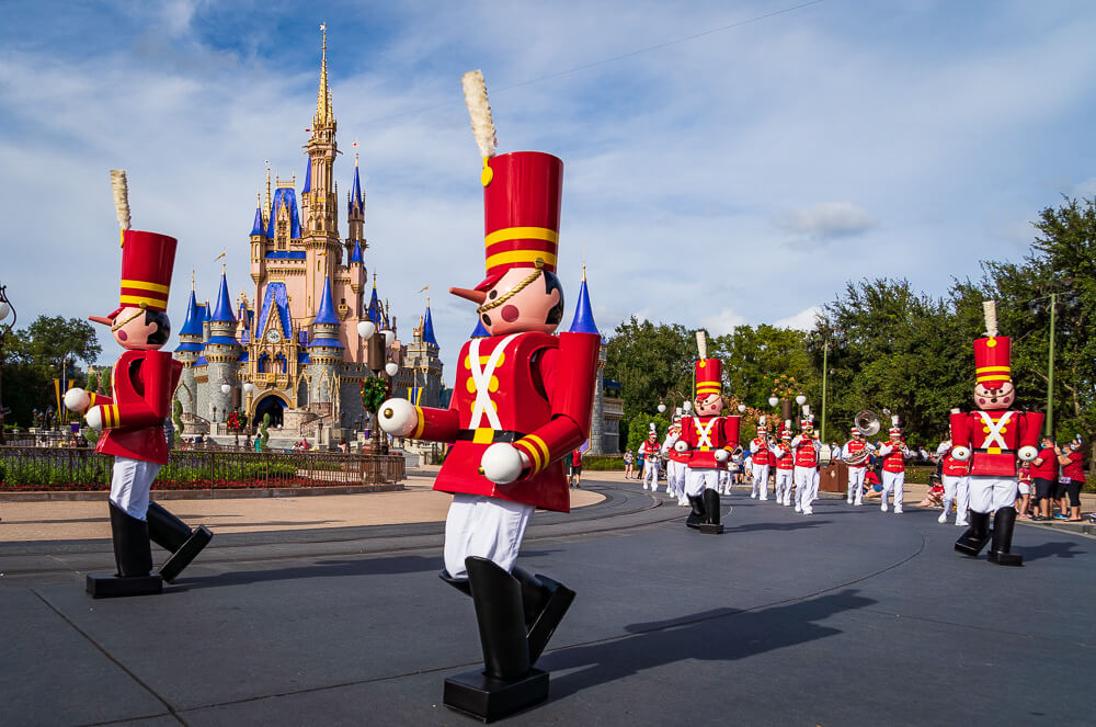 Christmas character Cavalcade at Disney's Magic Kingdom
