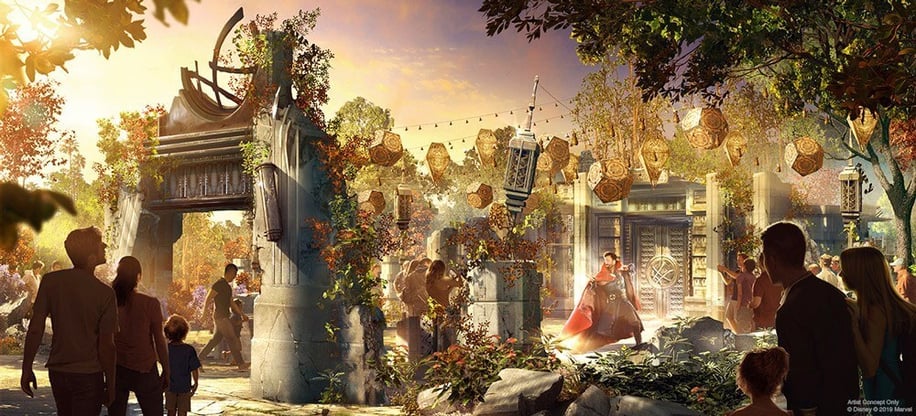 Doctor Strange Marvel land at Disney concept art